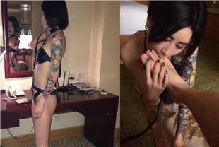 失恋网红纹身美女找大款虐待微拍视频不慎流出女主颜值很高SM滴蜡各种调教