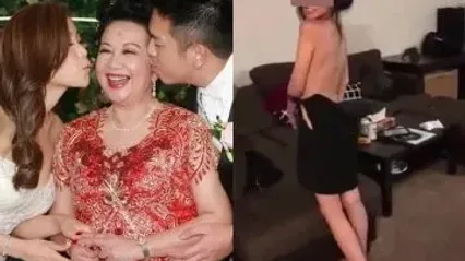 网曝门大事件！疑似薛家燕儿媳陈素怡与老外不雅性爱视频流出 结婚当天在国外网站曝光全网疯传