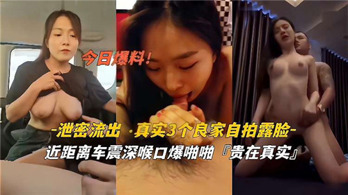 泄密流出.真实3个良家自拍露脸近距离车震深喉口爆啪啪